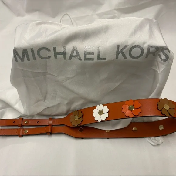 COPY - Michael Kors Orange Flower Guitar Crossbody Strap - Picture 2 of 6